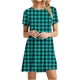thumbnail image 1 of Vestido de Manga Corta para las Mujeres Casual Impreso Cuello Redondo, Vestido de las Señoras para la Primavera Y el Verano de Uso Diario, 1 of 9
