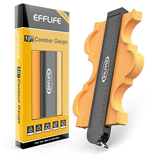 Contour Gauge Profile Tool with Lock, EFFLIFE 10 Inch Irregular Shape