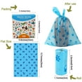 thumbnail image 3 of Compostable Bags 12 Roll EPI Degradable - Diaper Food Waste Bags with Dispenser Blue Floral Print - A, 3 of 4
