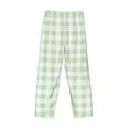 thumbnail image 5 of Balery Green Checkboard print Men's Pajama Pants,Ultra Lightweight Pjs,Lounge Pant-Large, 5 of 9