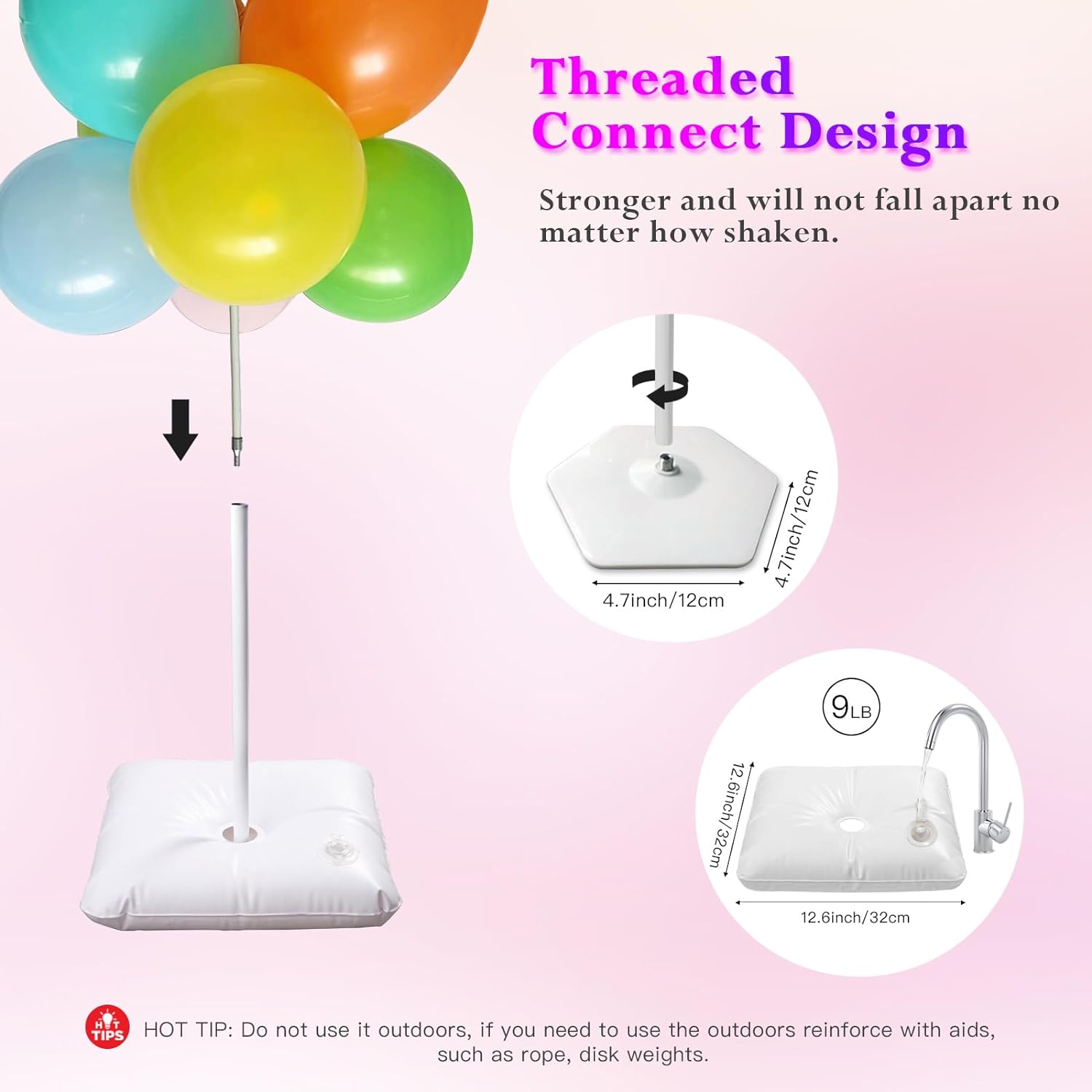 21ft Balloon Arch Stand Kit, Free Combination in Width and Height (e.g. 10ft x 7.5ft), Convenient to Assemble and Disassemble, Not Include Balloons