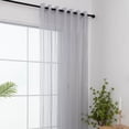 thumbnail image 3 of Cheer.US Sheer Luxury Curtain Panel Sheer Curtains Linen Look Semi Transparent Voile Grommet Curtains for Living Dining Room Drapes,Kitchen/Bedroom/Backdrop-44''/98''/102'', 3 of 7