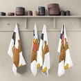 thumbnail image 4 of GZHJMY Thanksgiving Turkey Bird Pilgrim Hat Kitchen Dish Towel Set, Drying Kitchen Towels Tea Towels Gift Set for Drying Cleaning Cooking Baking 4Pcs, 4 of 6