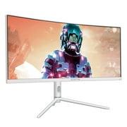 Sceptre 30 Curved Ultrawide Monitor 2560 x 1080 up to 200Hz DisplayPort HDMI 1ms AMD FreeSync Premium 99% sRGB Picture by Picture/PIP, Build-in Speakers Apple-White 2022 (C305B-FUN200W)