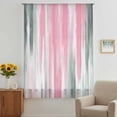 thumbnail image 3 of Pink Gray Sheer Curtains 45 Inches Long, Contemporary Abstract Gradient Aesthetic Light Filering Curtains, Breathable Simi Curtain Privacy Drapes for Kitchen Bathroom Small Window Treatment, 3 of 9