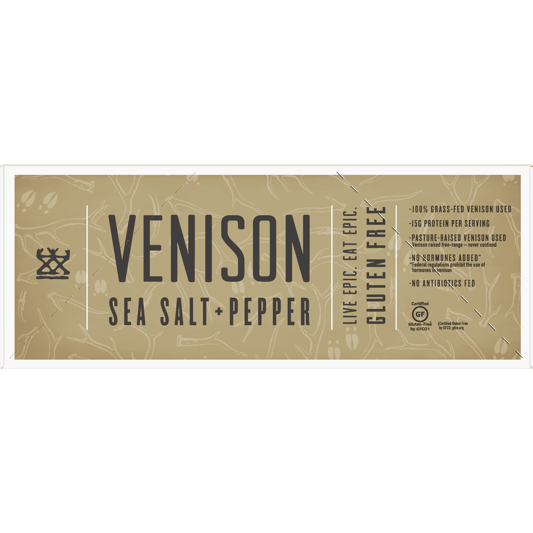 Epic Meat Bar - Venison Sea Salt Pepper Bar (12-Pack)
