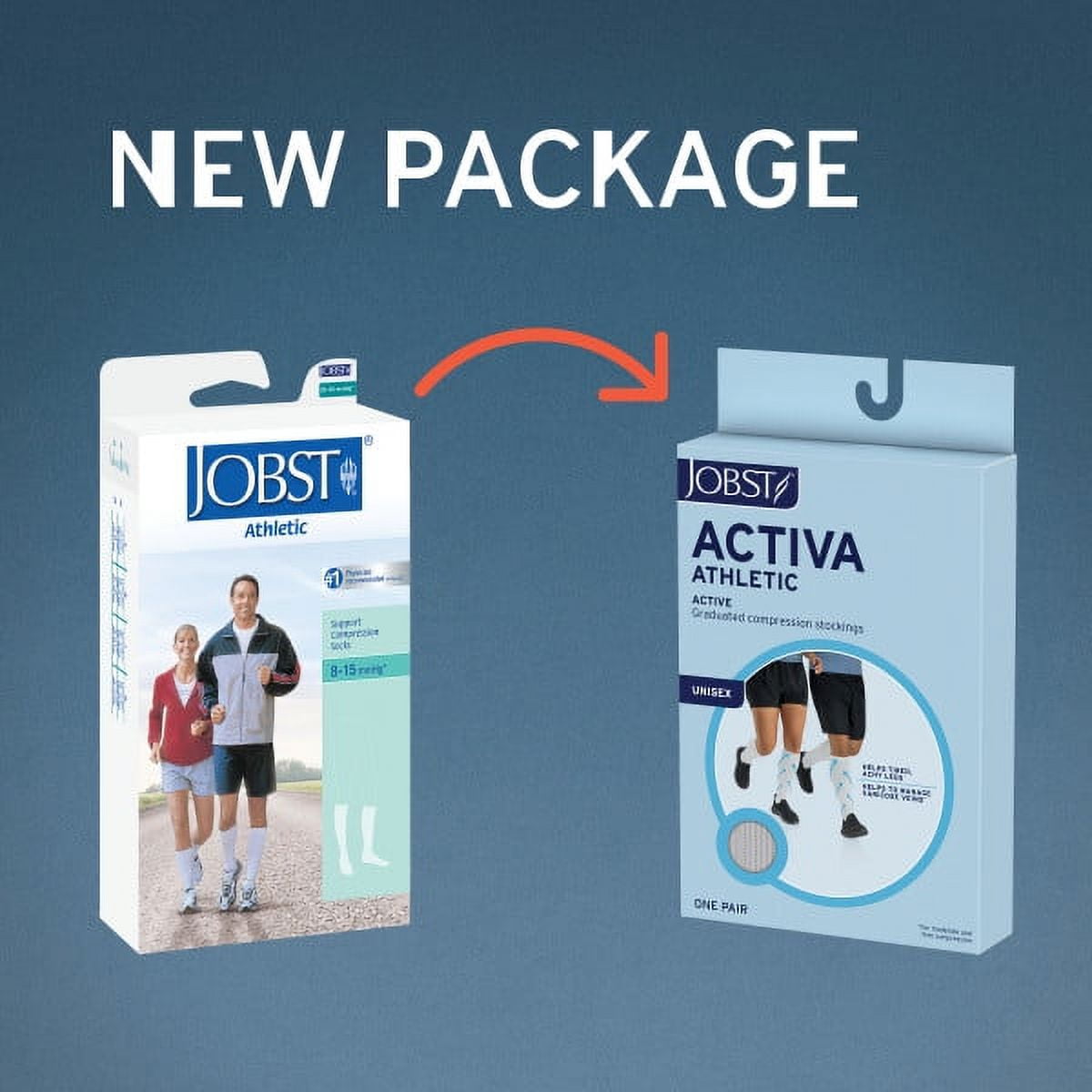 JOBST Activa Athletic 8-15 Knee High, Close Toe, Large, White