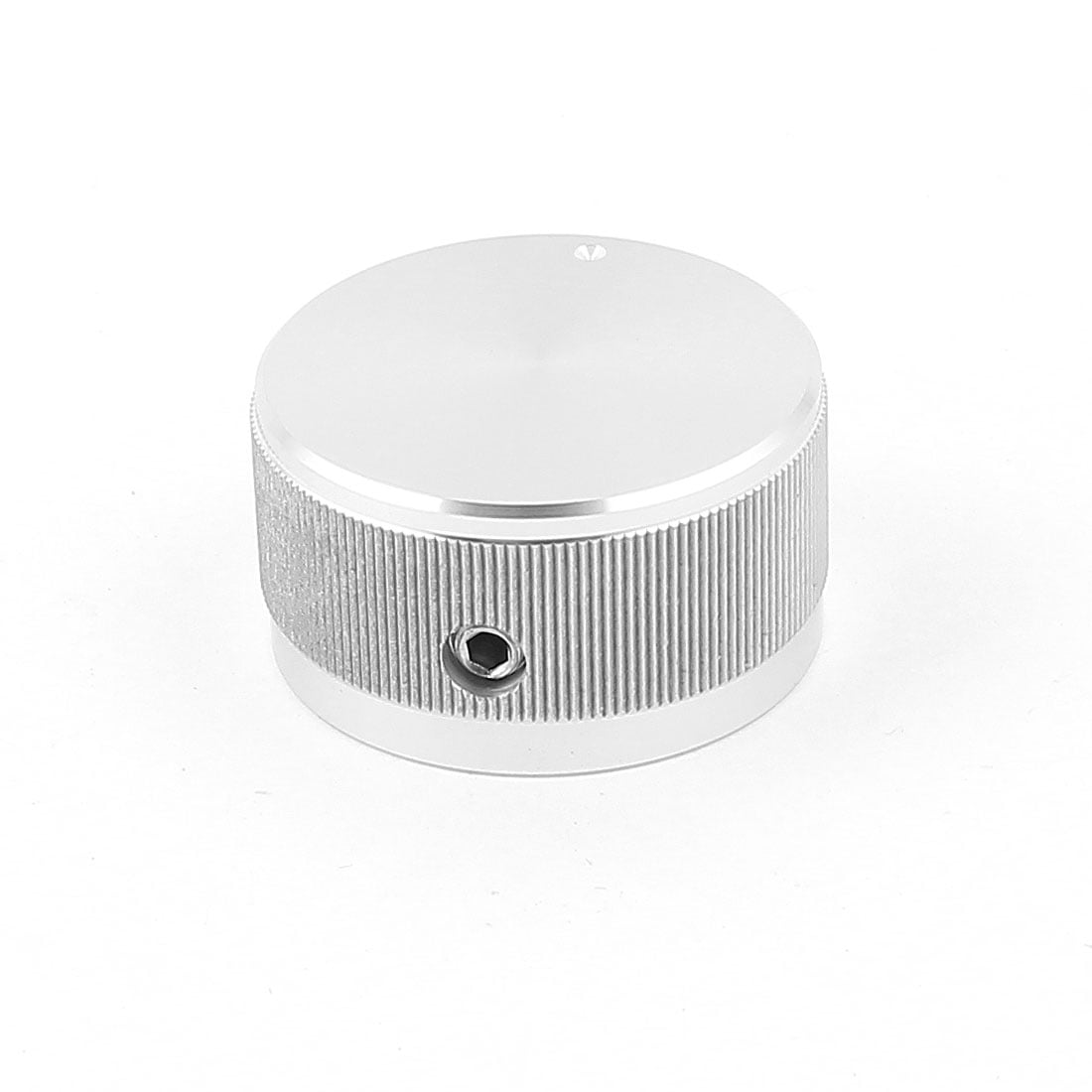 Silver Tone CNC Solid Aluminum Hifi Speaker Radio Volume Control Knobs