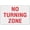 Warning Sign 5, variant on No Turning Zone Sign 8"x12" - Aluminum Tin Warning for Home Outdoor Garden, High-Visibility Traffic Decor for Intersection