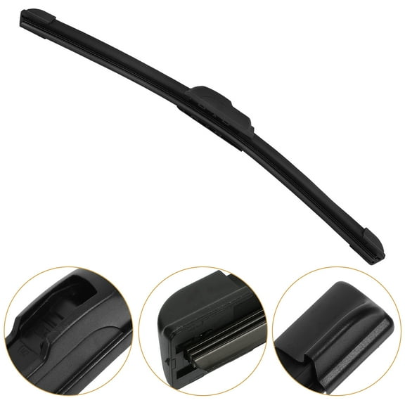 Milisten Black Windshield Wiper Blades with Rubber for Clear Visibility and Easy Installation