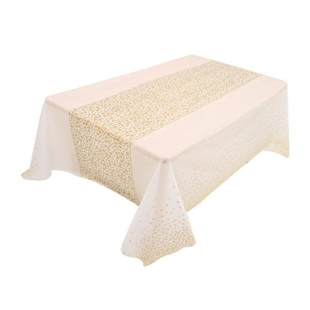 

JFY Table Cover Anti-slip Waterproof PEVA Kids Adult Birthday Party Disposable Tablecloth Daily Use