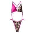thumbnail image 5 of Gibobby Traje de baño de una pieza Traje de baño Seaxy Traje de baño Fruncido Mujer Traje sólido Halter Trajes de baño Piezas One Trajes de baño(Rosa caliente,CH), 5 of 5