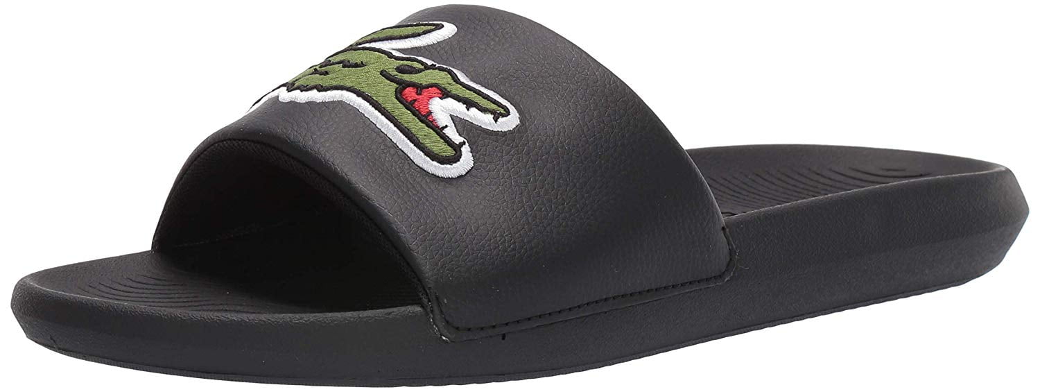 Lacoste Mens Croco Slide Sandal, Adult, Black/Green, 11 M US - Walmart.com