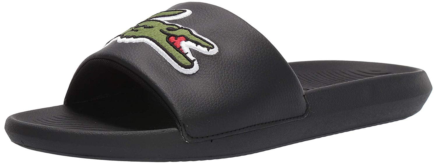 Lacoste - Lacoste Mens Croco Slide Sandal, Adult, Black/Green, 11 M US - Walmart.com - Walmart.com