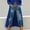 Blue, variant on Women Jeans High Waisted Floral Print Wide Leg Trendy Going Out Capris Denim Pants with Pockets