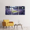 thumbnail image 4 of 3 Panel Denver Canvas Wall Art American Soccer Prints Sports Artwork Wall Decor Stadium Picture Canvas Art for Bedroom Living Room Broncos Stadium Paintings Posters Framed Ready to Hang (42"Wx20"H), 4 of 5
