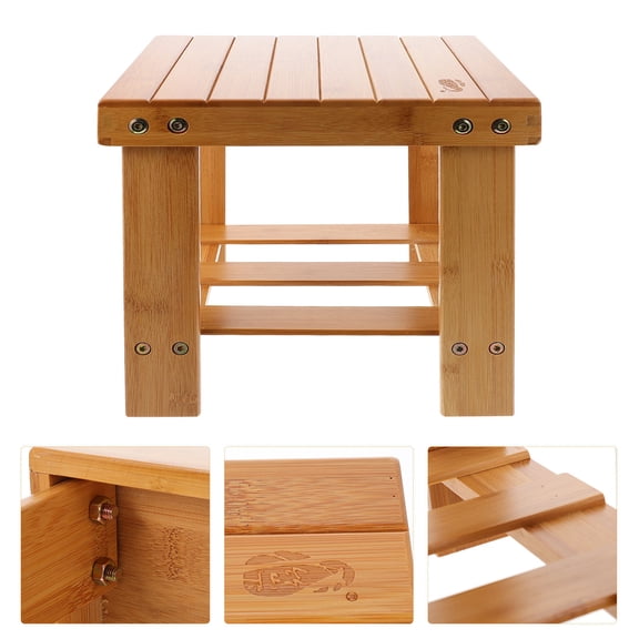 UNOMOR 1Set Brown Small Stools for Decor Non-slip for Living Room