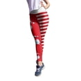 thumbnail image 5 of Franhais Women Christmas Leggings, Fashion Holiday Printed High Waist Compression Skinny Workout Athletic Pants, 5 of 9