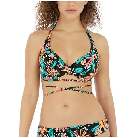 

Freya Wild Daisy Plunge Underwire Halter Bikini Top (7031) 32DD Multi