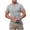 Gray, variant on Man Solid Color Casual Fashion V-neck Short Sleeves Top Pink XXL