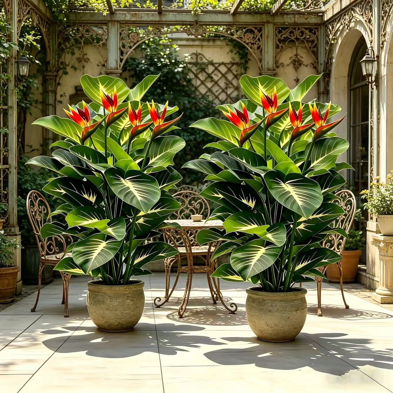 23.62 Inch Artificial Bird of Paradise Plant 2 Pack - Faux Tropical Strelitzia with Flowers, UV Resistant, No Pot Included, for Home Office Living Room Indoor Outdoor Decor