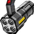 thumbnail image 3 of 2025 5 Cores Xpe+cob Abs Handheld Housing Flashlight Built-in Battery With Sidelight Powerful Led Searchlight, 3 of 5