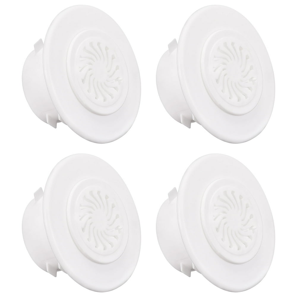 Round Vent Cover, ABS Plastic Adjustable Air Vent Cover White for 4