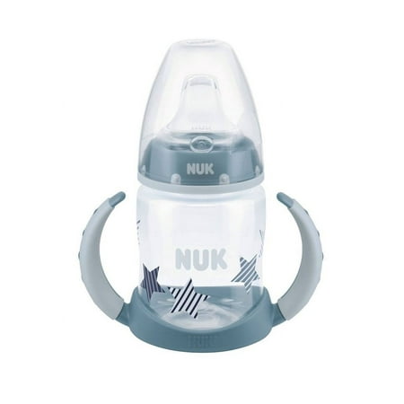NUK Tritan Learner Sippy Cup, 5 ounce, Gray Stars, 1 Pack