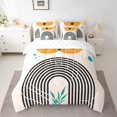 thumbnail image 2 of YST Modern Abstract Bedding Set, Mid Century, 7-Piece, Geometric, Orange Circles, Luxury, Twin, 2 of 4