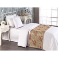 thumbnail image 2 of Autumn Vibes Bed Runner, Fall Themed Grunge Design Bicolored Maple Leaves Pattern Print, Decorative Accent Bedding Scarf for Hotels Homes & Guest Rooms, Twin, Dusk Ruby Pistachio Green, by Ambesonne, 2 of 3