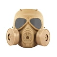thumbnail image 1 of Máscara de juego Máscara protectora Máscara de doble ventilador CS Máscara facial completa para fiesta Halloween Deporte al aire libre Disfraz de cosplay Lente Negra Marrón shamjiam Equipo de cara completa, 1 of 7