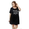 thumbnail image 3 of FEREMO Plus Size Night Shirts Short Sleeve Nightgown Womens Printed Sleepwear for Women (Black, 3XL), 3 of 6