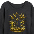 thumbnail image 3 of Pokémon - Pikachu Lightning - Women's Lightweight French Terry Long Sleeve Shirt, 3 of 5