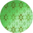 thumbnail image 1 of Ahgly Company Machine Washable Indoor Round Transitional Green Area Rugs, 5' Round, 1 of 7