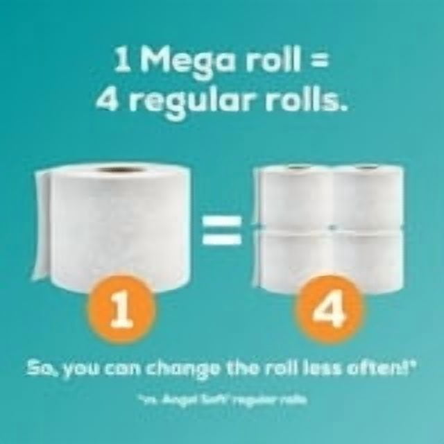 2 Pack of Angel Soft 2-Ply Toilet Paper, Fresh Lavender Scented Tube, 12 Mega Rolls