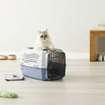 thumbnail image 4 of 2-Door Top-Load Hard-Sided Dogs, Cats Pet Travel Carrier, Gray & Blue, 22.8"L x 15.0"W x 13.0"H, 4 of 5