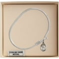 thumbnail image 3 of 6 1/4 inch Oval Eye Hook Bangle Bracelet w/ St. Alphonsus in Sterling Silver, 3 of 3