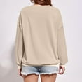 thumbnail image 3 of Oversized Sweatshirt for Women Crewneck Solid Color Long Sleeve Shirts Sweatshirt, 3 of 5