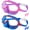 03-blue Red& Pink, variant on Swimming Goggles, 2-Pack Wide View Swim Goggles, Anti-Fog/UV No Leak Goggles with Ear Plugs