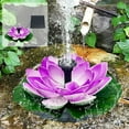 thumbnail image 2 of Solar Water Fountain, Garden Decor Solar Fountain, Floating Outdoor Water Feature Garden Pond Water Feature Leaf Flower Combination, 2 of 5
