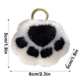 thumbnail image 3 of Cat Paw Squeeze, Cat Keychain, Key Rings for Car Keys, 3X3 In, Lavender Off-White, Faux, Gold Keychain Clip, Daily Accessorizing, Handbag Decoration, 1 Pc, 3 of 7