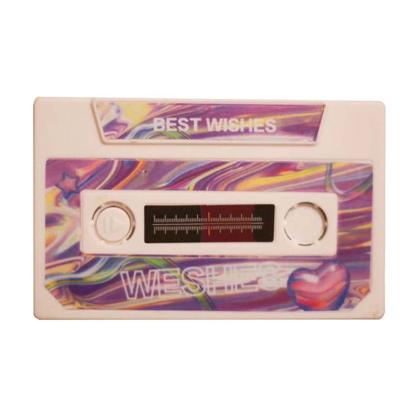 Leodye 1PCS Vintage Tape-shaped Valentine’s Day Recording Card 60-second Romantic Gift Confession Message Card -3.9*2.36IN