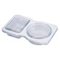 thumbnail image 1 of JIEMUCES Double Compartment Condiment Container Disposable Sauce Box with Lids Reusable Seasoning Containers for Snacks Dips Takeout Travel Outdoor Camping, 1 of 8