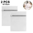 thumbnail image 2 of 2 Pack Mesh Laundry Bag-2 XXL Oversize Delicates Laundry Bag-Extra Large Durable Laundry Wash Bag with New Honeycomb Mesh-Big Clothes,Household,Bed Sheet,Stuffed Toys,Lingerie Net Bags - 40*50cm, 2 of 8