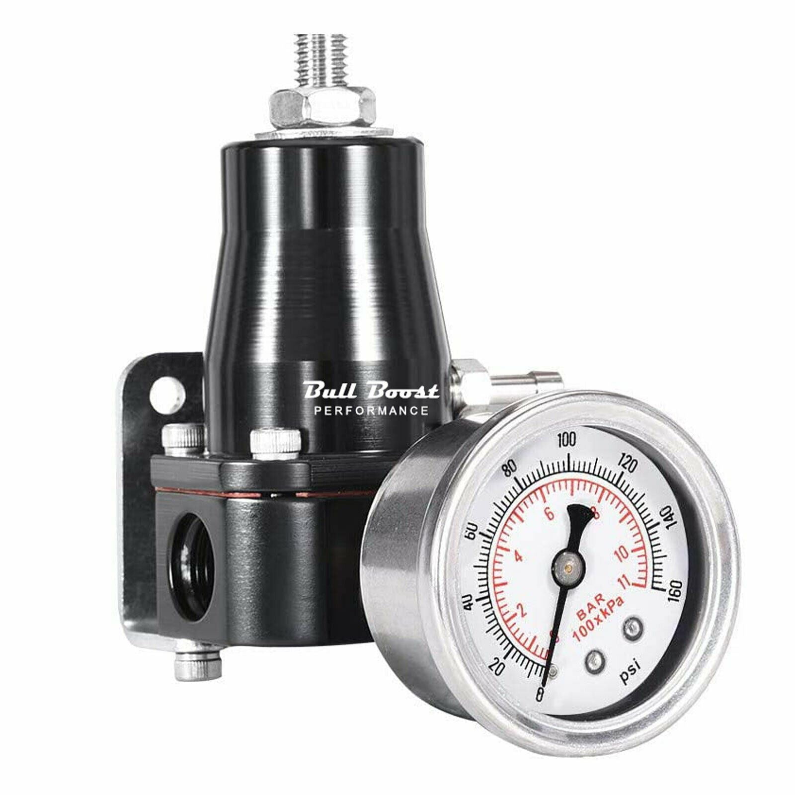 Universal Car Fuel Pressure Regulator + Gauge +AN6 Fittings 3070 PSI