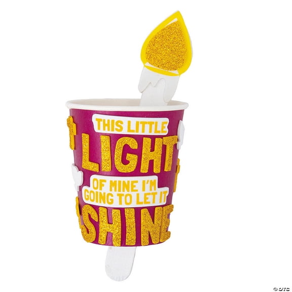 3 1/2" x 6 3/4" This Little Light of Mine Candle in Cup Craft Kit - Makes 12