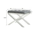 thumbnail image 5 of Linon Kelsi X Base Vanity Bench, Clear Legs, 18 inches Tall, Multiple Colors, 5 of 10