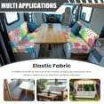 thumbnail image 3 of Yuyamidu Easter Egg RV Dinette Cushion Covers Daisy Camper Cushion Slipcovers 2 Pack RV Seat Covers Stretchy RV Dinette Couch Protector for RV Camper Accessories, 3 of 7