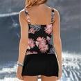 thumbnail image 4 of Summer Saving pimelu Bathing Suit for Women Tankini Set for Women Two Piece Swimsuits Modest Swimsuits with Skirts Beach Vintage Floral Print High Waist Swimsuit Bathing Suit for Women, 4 of 5