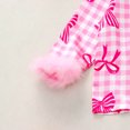 thumbnail image 6 of WUANDIXFA Kid Christmas PajamasGirls Satin Button Down Long Sleeve Pajama Set 2 Piece,Hot Pink,4-5 Years, 6 of 9